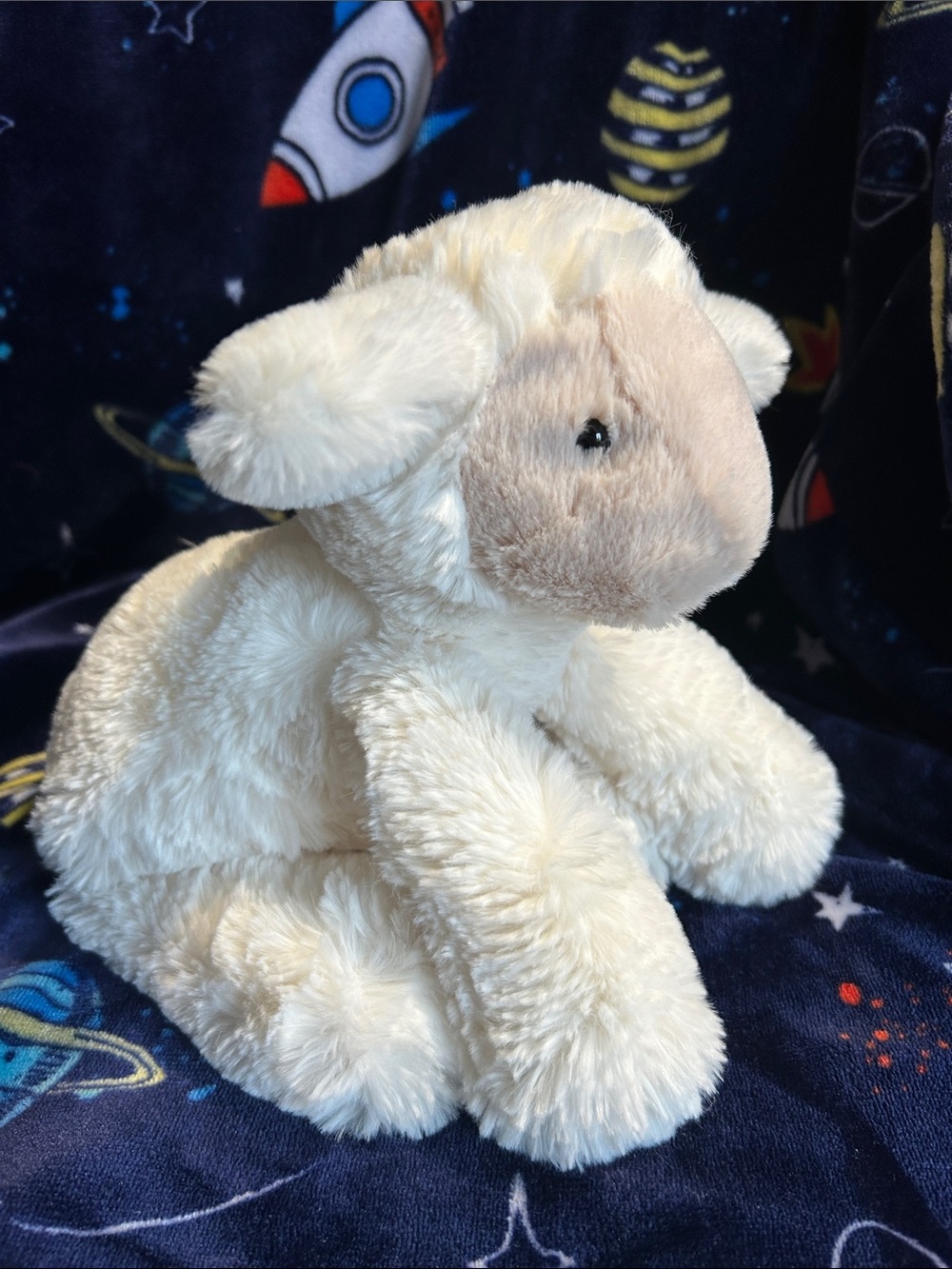 Rare/retired Jellycat Plush Cream Lamb Stuffed Animal - Soft Cuddly Toy